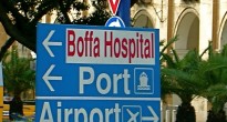 Malta hospital sign