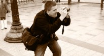 Matt taking photos in Paris