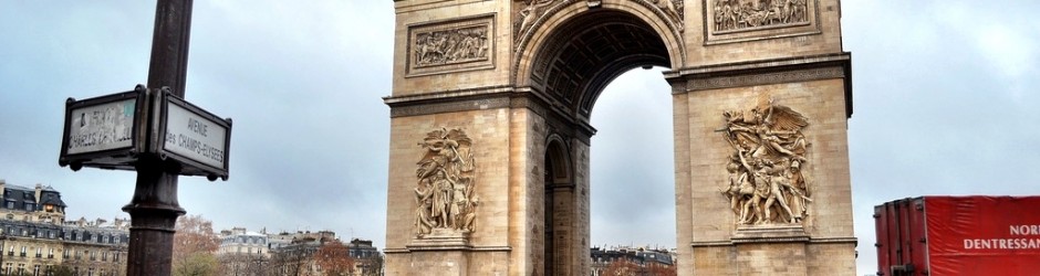 Arc de Triomphe and the Champs Elysees in Paris