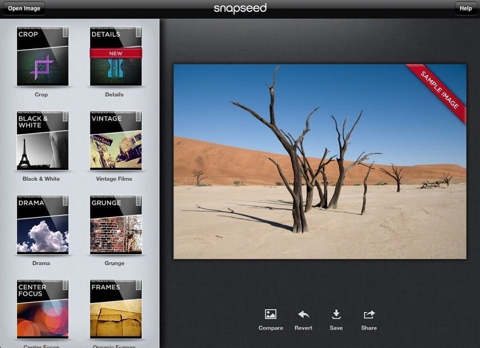 Snapseed travel photo app