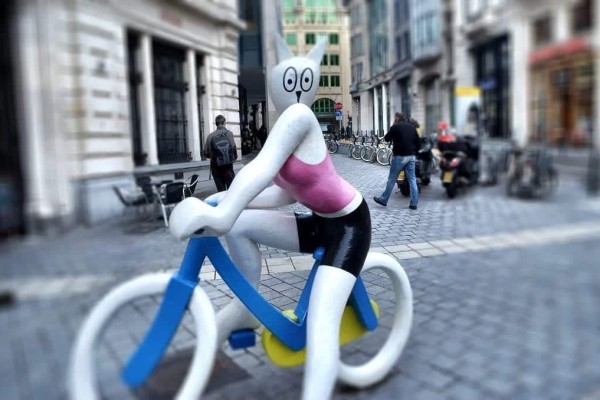 Brussels cartoon statue