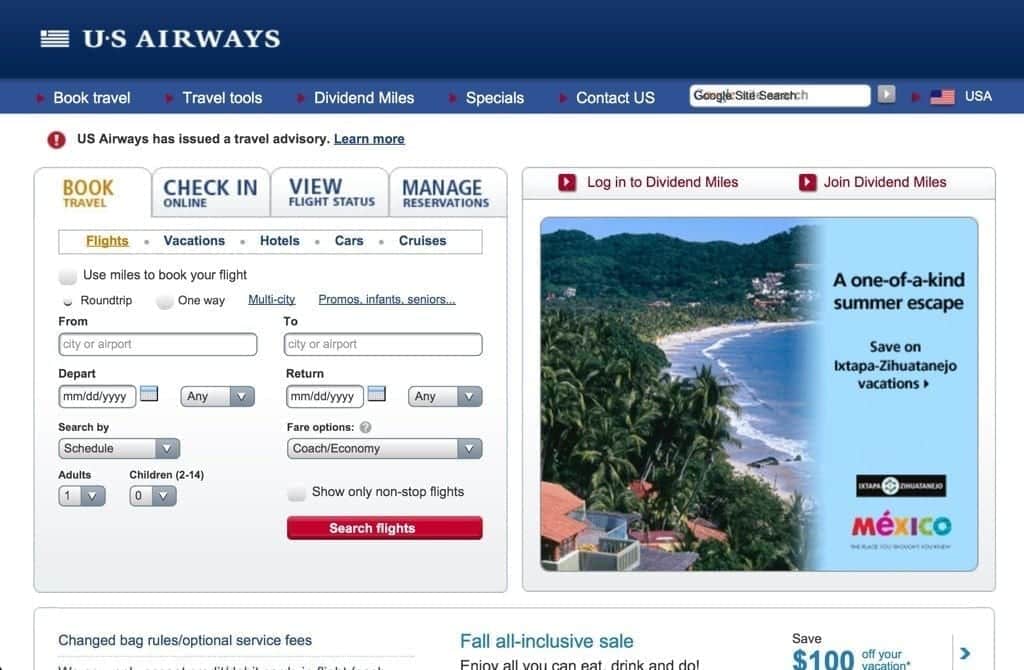 US Airways app
