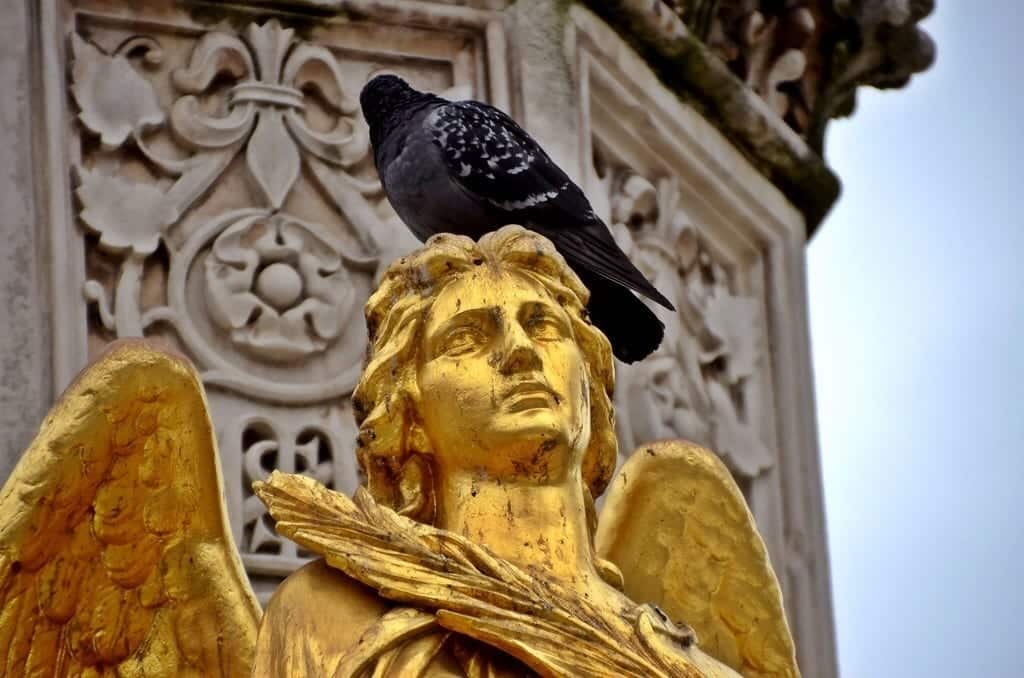 Angel statue in Zagreb Croatia