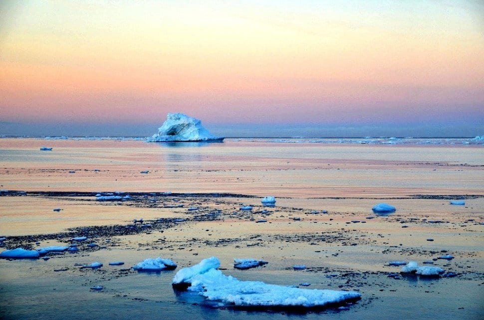 Sunset in Antarctica