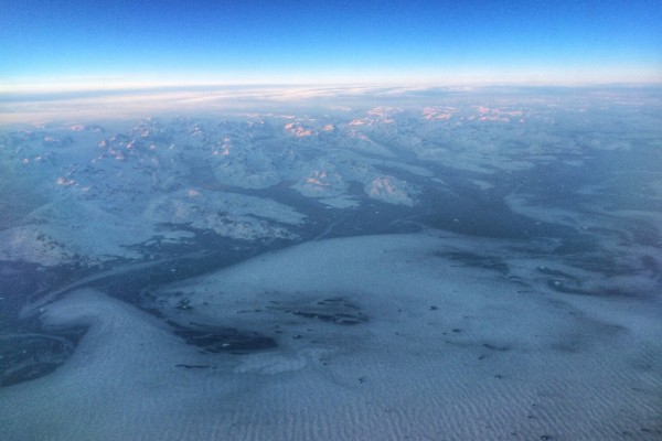 Icelandair airplane window