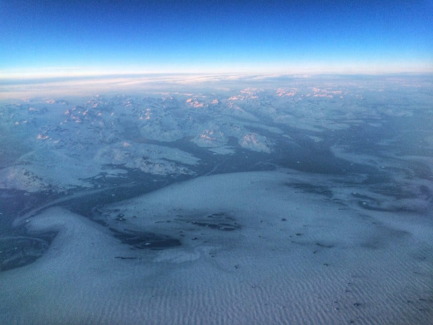 Icelandair airplane window