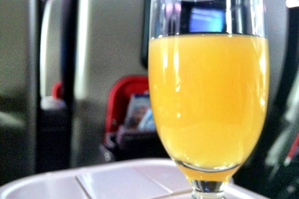 Orange juice Virgin Atlantic
