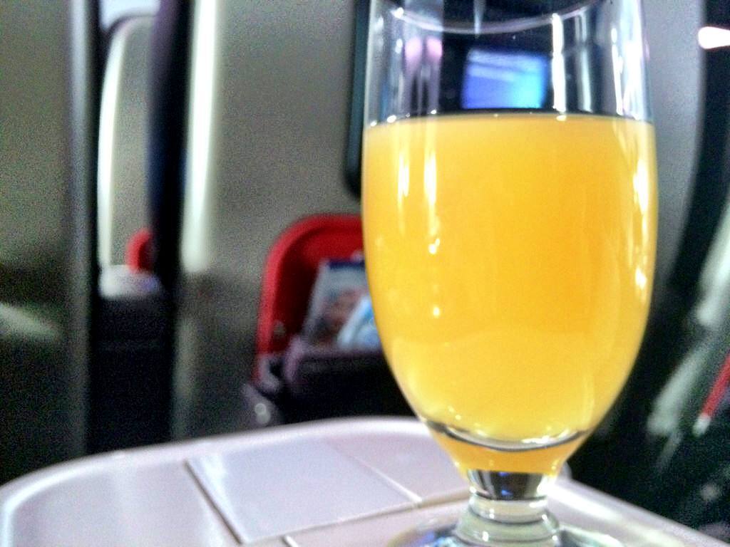 Orange juice Virgin Atlantic