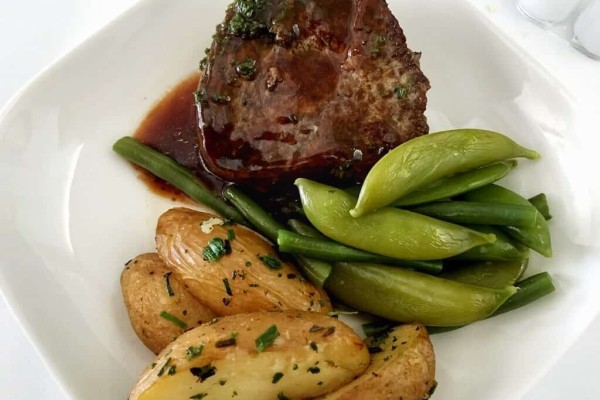 Aer Lingus Business Class Meal ireland