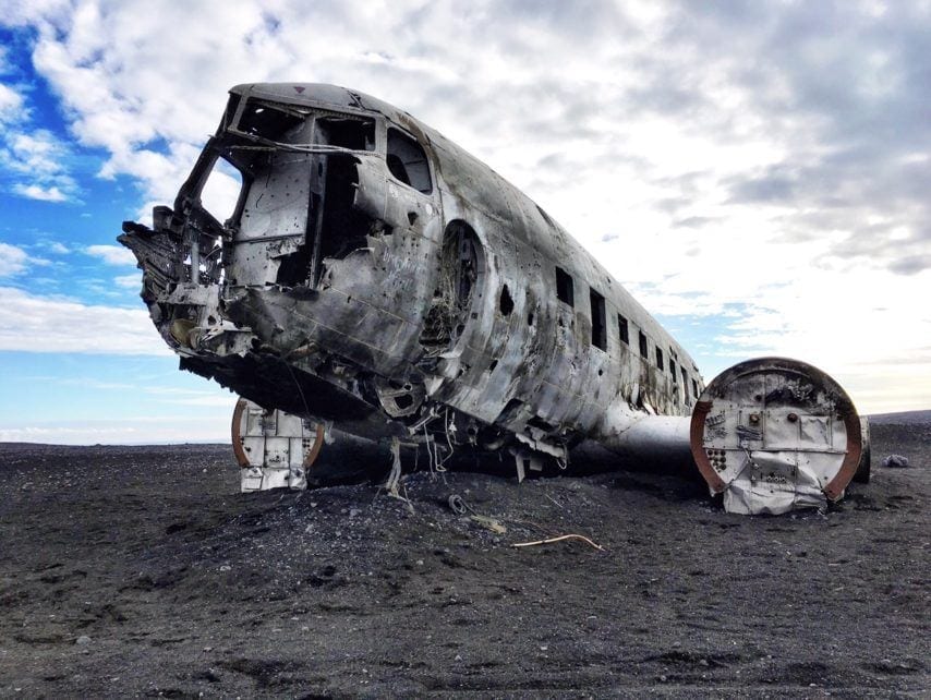 Plane Vik Iceland